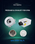 FRESHAIR & EXHAUST FOR GYM UPTO 2000* Sq. ft. or upto 80* NO. OF PEOPLE  (HEAT RECOVERY EXCLUDED)