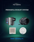 FRESHAIR & EXHAUST SYSTEM WITHOUT HEAT RECOVERY FOR 1000-1200SQ. FT. AREA