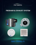 FRESHAIR & EXHAUST SYSTEM WITHOUT HEAT RECOVERY FOR 1200-1700SQ. FT. AREA