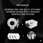 ASTBERG  100-140 SQ KITCHEN- ASTBERG INLINE DUCT EXHAUST VENTILATION SYSTEM