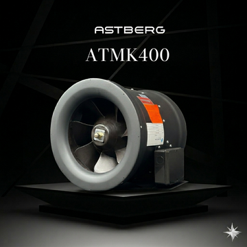 ASTBERG SILENT MIXED FLOW COMERCIAL DUCT VENTILATION FAN ATMK400AC 7100CMH