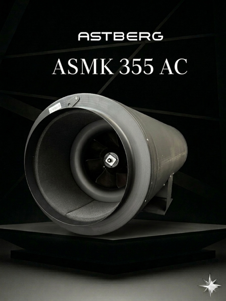 ASTBERG SILENT MIXEDFLOW COMMERCIAL DUCT VENTILATION FAN ASMK355AC 6450CMH