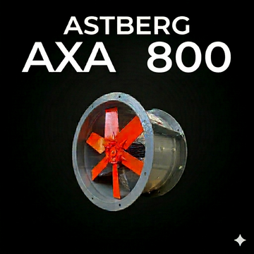 ASTBERG'S TUBE AXIAL COMERCIAL  VENTILATION  FAN  AXA800