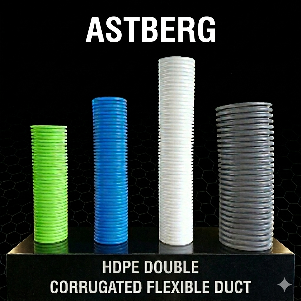 HDPE DOUBLE  CORRUGATED  FLEXIBLE DUCT- APE 75
