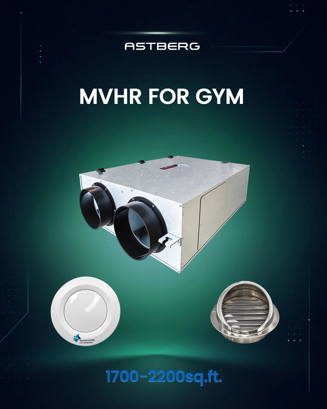 MVHR FOR GYM UPTO 1700-2200* Sq. ft.