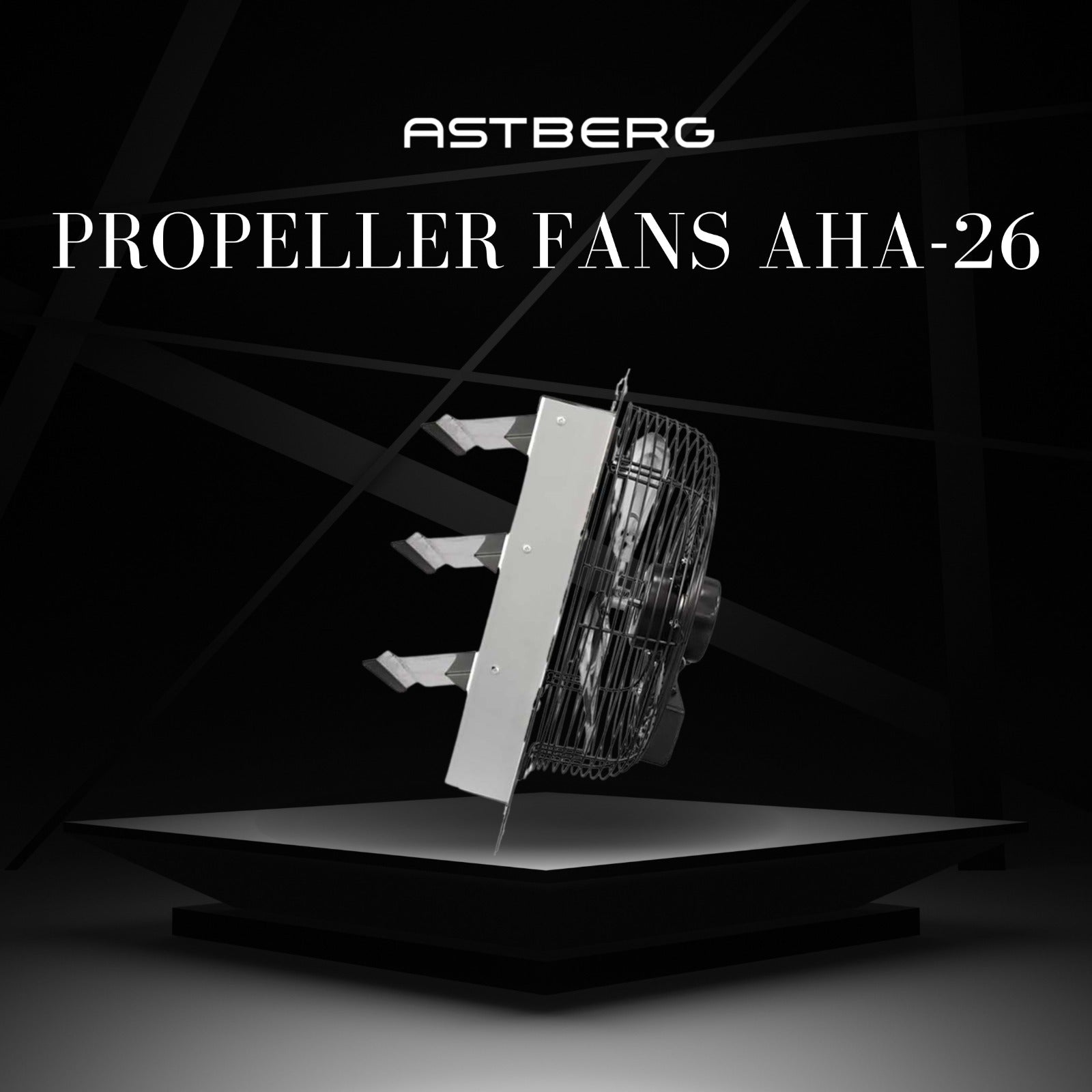 Astberg AHA26  POWDER COATED PROPELLER WALL EXHAUST VENTILATION FAN WITH SHUTTERS 9350CMH