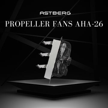 Astberg AHA26  POWDER COATED PROPELLER WALL EXHAUST VENTILATION FAN WITH SHUTTERS 9350CMH