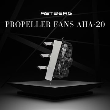 Astberg AHA20 18X18 POWDER COATED PROPELLER WALL EXHAUST VENTILATION FAN WITH SHUTTERS 5950CMH
