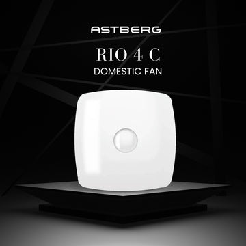 ASTBERG RIO 4C 98CMH 100MM PIPE WALL CEILING  EXHAUST VENTILATION FAN