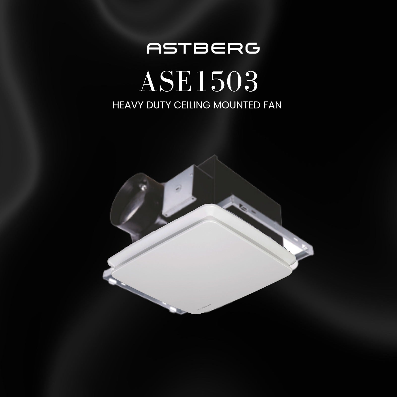 ASTBERG HEAVY DUTY SILENT CEILING MOUNTED EXHAUST FAN ASE1503 300CMH 6"