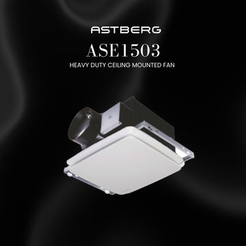 ASTBERG HEAVY DUTY SILENT CEILING MOUNTED EXHAUST FAN ASE1503 300CMH 6"