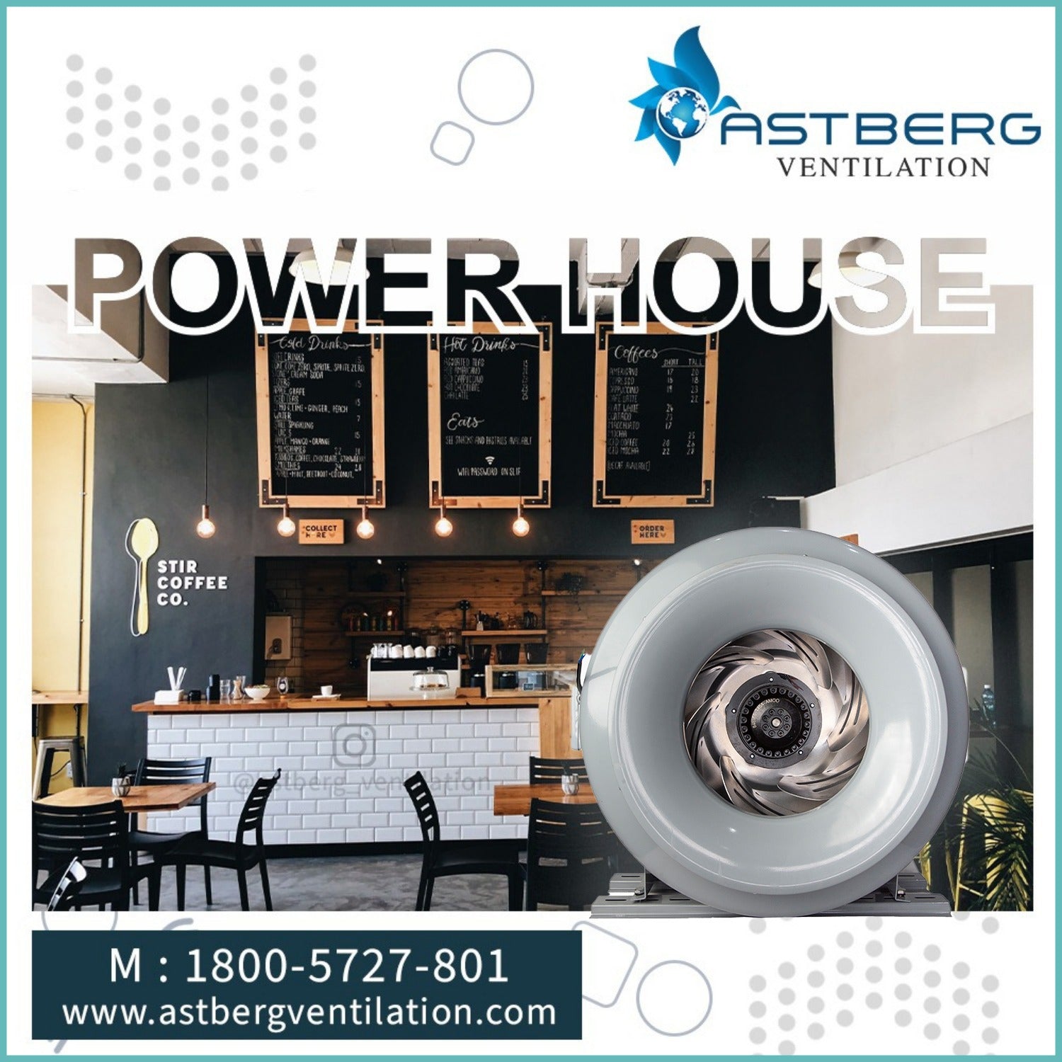 Astberg Genuine spare parts for AEE315Inline exhaust Fan-  Motor
