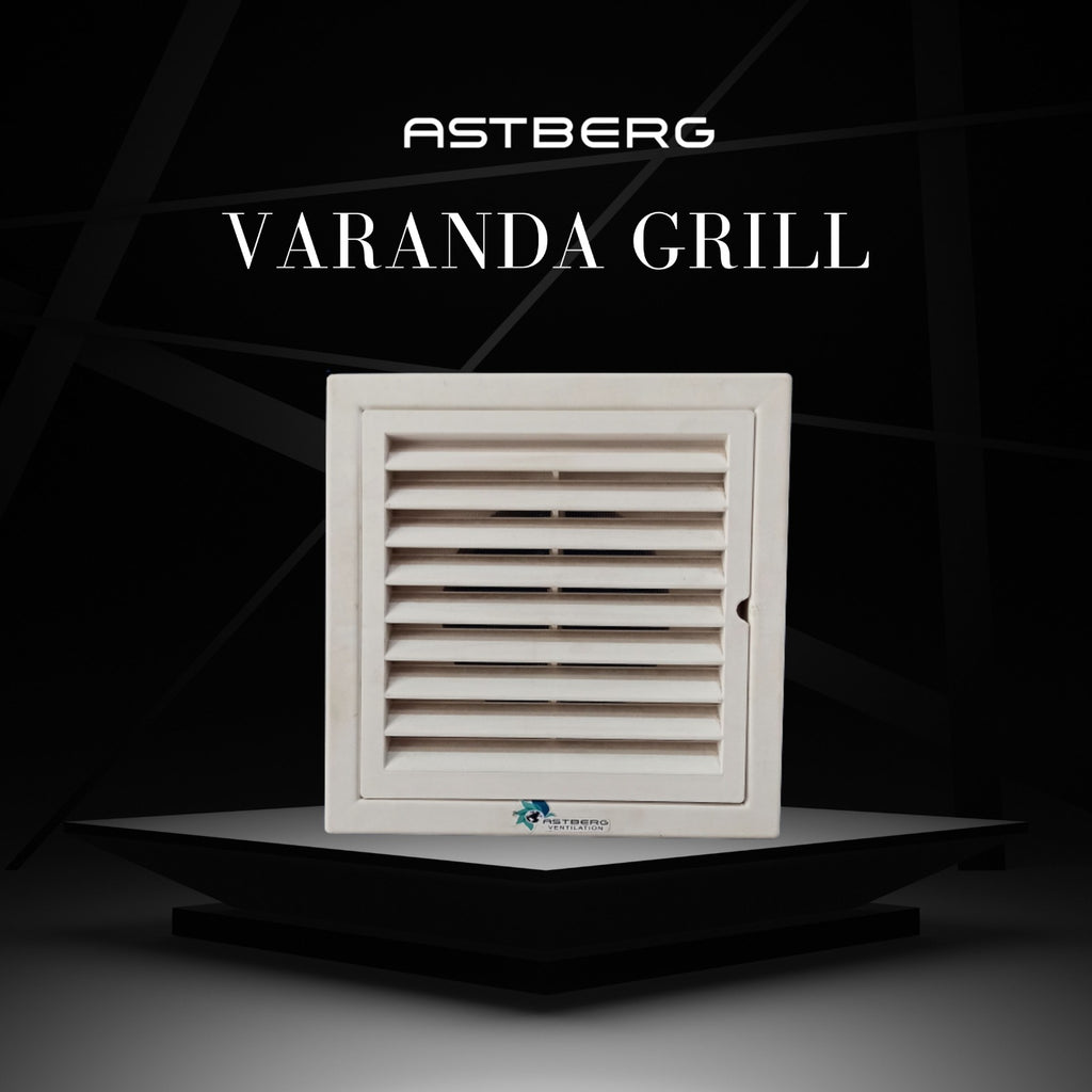 Astberg ABS OUTER SQUARE GRILL WITH MESH  100MM 4"-AVG100