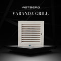 Astberg ABS OUTER SQUARE GRILL WITH MESH  100MM 4"-AVG100