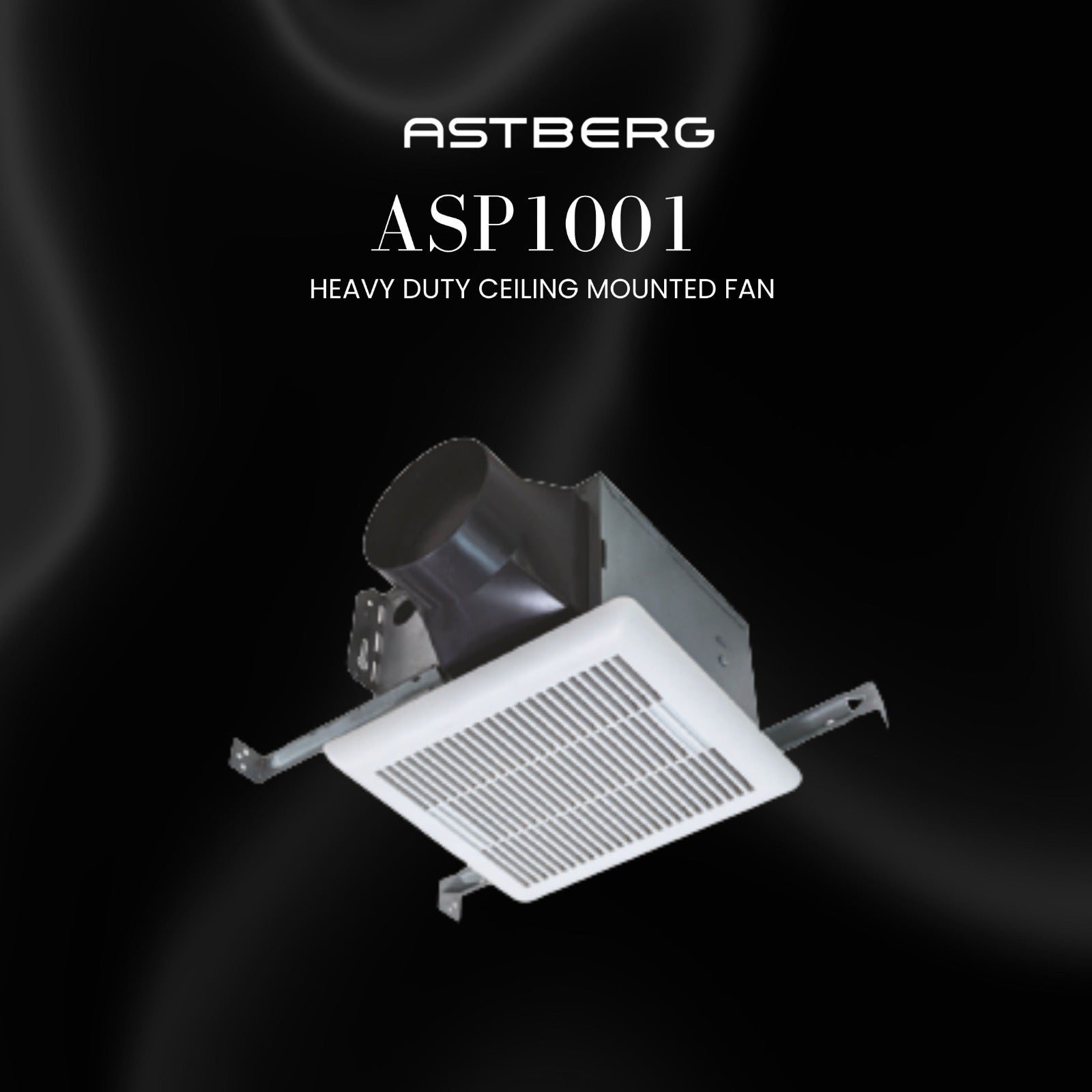 ASTBERG METAL HEAVY DUTY SILENT CEILING MOUNTED CASSETTE EXHAUST VENTILATION FAN ASP1001 170CMH 100MM 4"