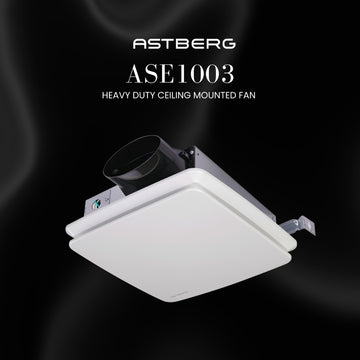 ASTBERG SLIM CEILING MOUNTED VENTILATION EXHAUST FAN  ASE1003 75MM 200CMH