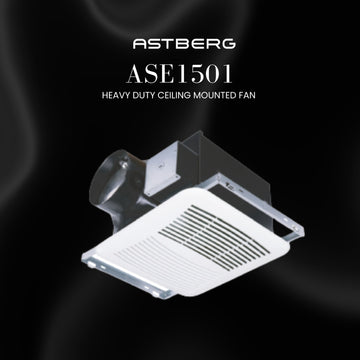 ASTBERG METAL HEAVY DUTY  SILENT CEILING MOUNTED CASSETTE EXHAUST VENTILATION FAN ASE1501  260CMH 150MM 6"