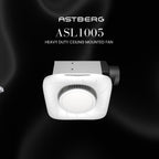ASTBERG ASL1005 CEILING MOUNTED VENTILATION FAN EXHAUST WITH LIGHT 200CMH