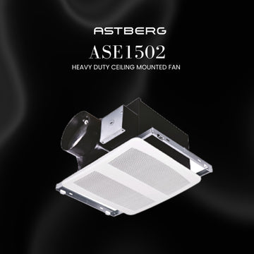 ASTBERG HEAVY DUTY METAL CEILING EXHAUST VENTILATION FAN ASE 1502 150MM 270CMH