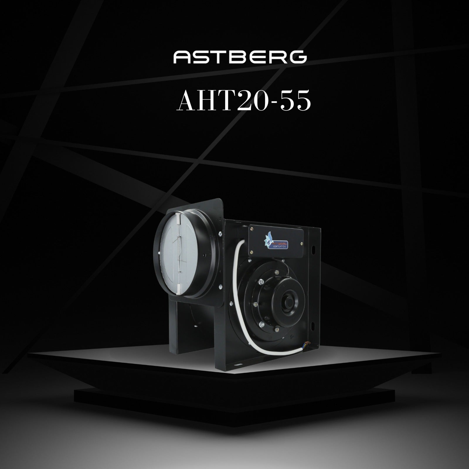 ASTBERG METAL KITCHEN CIRCULAR INLINE DUCT BLOWER VENTILATION FAN AHT20-55 800CMH 200MM 8"