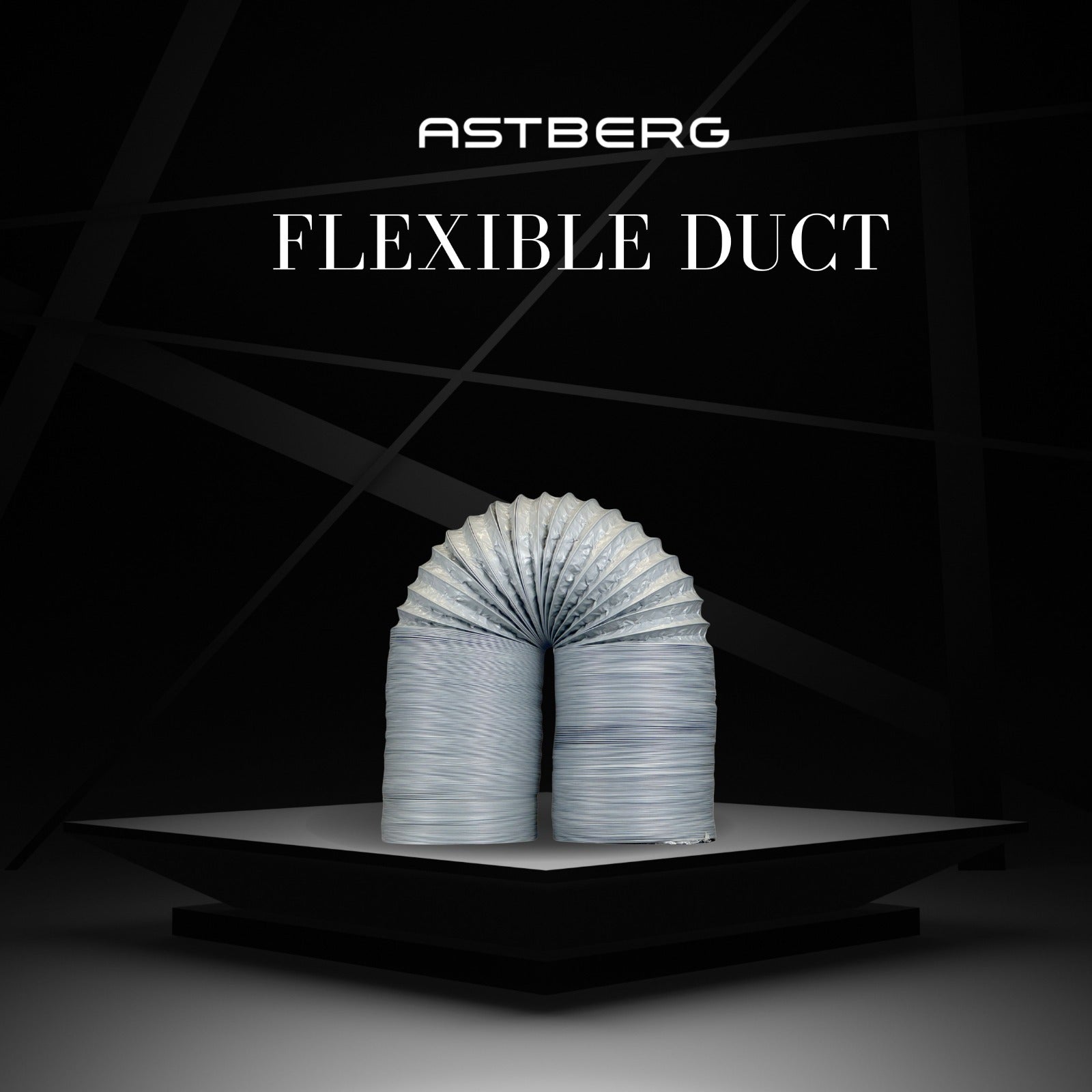 Astberg PVC Flexible Pipe/Insulated Pipe/Chimney pipe/Duct Pipe/Exhaust pipe/Aluminum pipe (250mm/10")-AFD250