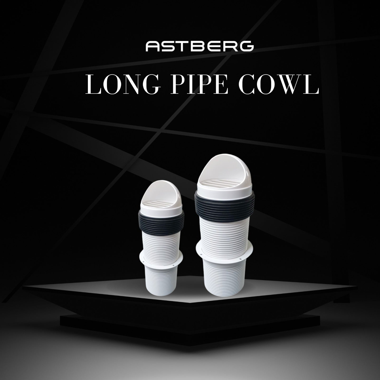 ASTBERG PVC LONG OUTER PIPE COWL  150MM 6" AFM 160/AWC 150