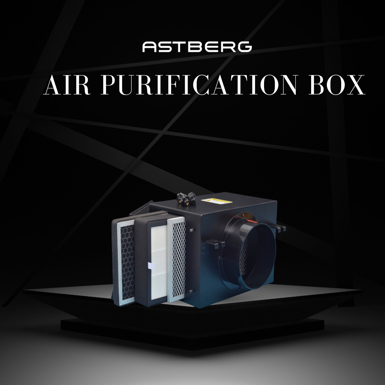 ASTBERG PURIFICATION FILTER BOX HEPA CARBON DUST FILTER SETUP (150mm/6")