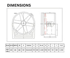 ASTBERG'S TUBE AXIAL COMERCIAL  VENTILATION  FAN  AXA800