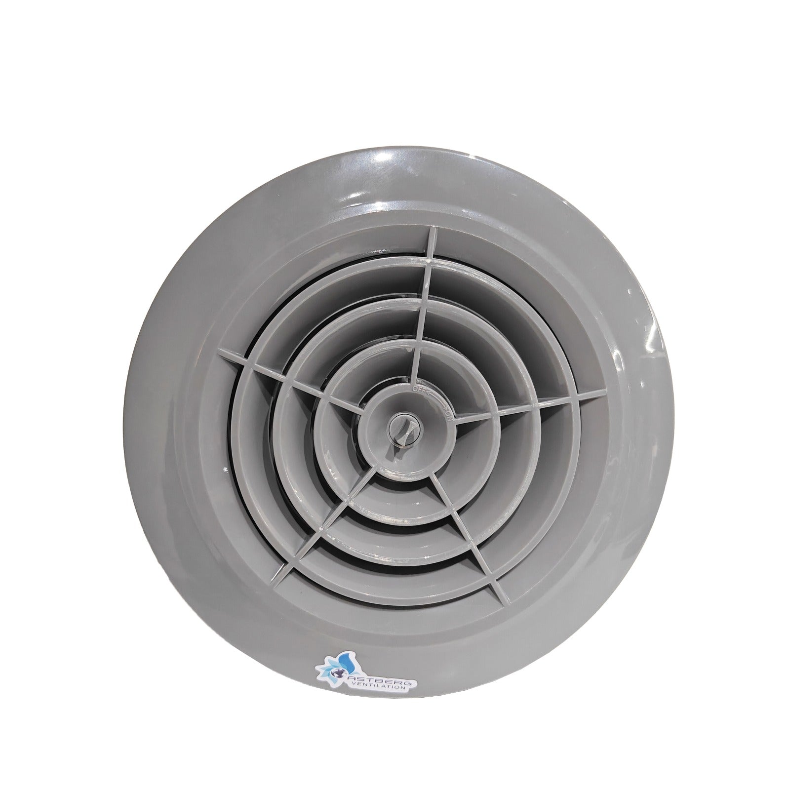 ASTBERG ROTATING DIFFUSER  SUPPLY GRILL VENT CEILING CAP CFM CONTROLLER 150MM 6" (Grey Color)-ARD150