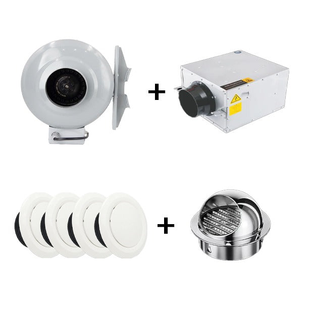 ASTBERG  100-140 SQ KITCHEN- ASTBERG INLINE DUCT EXHAUST VENTILATION SYSTEM