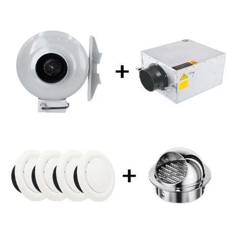 ASTBERG  100-140 SQ KITCHEN- ASTBERG INLINE DUCT EXHAUST VENTILATION SYSTEM