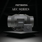 ASTBERG EC MOTOR SILENT MIXFLOW CIRCULAR INLINE VENTILATION FAN WITH REGULATOR AND VARIABLE SPEED AEC150 530CMH 150MM 6"