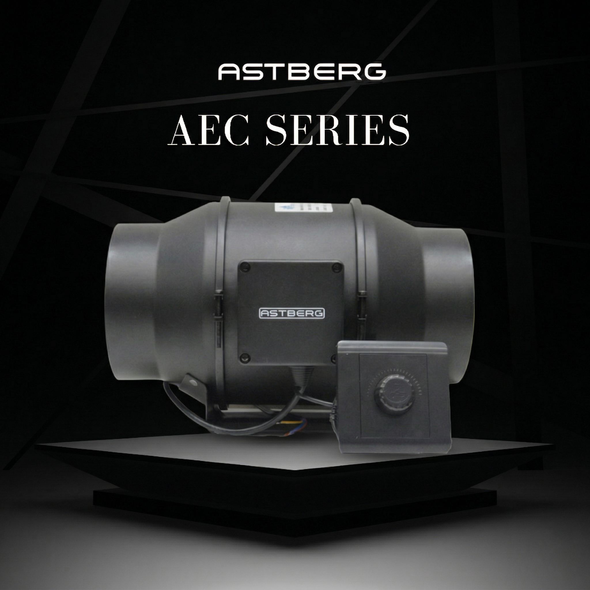 ASTBERG EC MOTOR SILENT MIXFLOW CIRCULAR INLINE VENTILATION FAN WITH REGULATOR AND VARIABLE SPEED AEC150 530CMH 150MM 6"