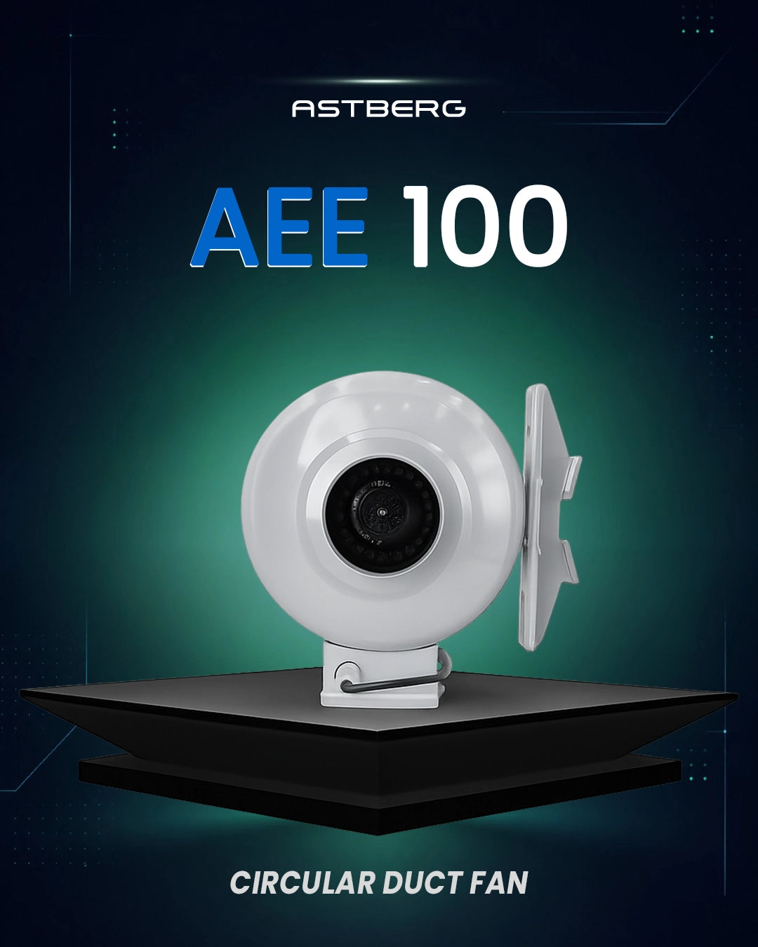 Circular Inline Duct Fan AEE100G (100 mm / 4") 290 m³/h (170 CFM)