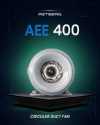 ASTBERG POWDER COATED CIRCULAR INLINE DUCT VENTILATION EXHAUST FAN AEE400 2500CMH 400MM 16"
