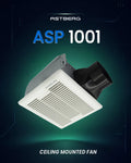 ASTBERG METAL HEAVY DUTY SILENT CEILING MOUNTED CASSETTE EXHAUST VENTILATION FAN ASP1001 170CMH 100MM 4"