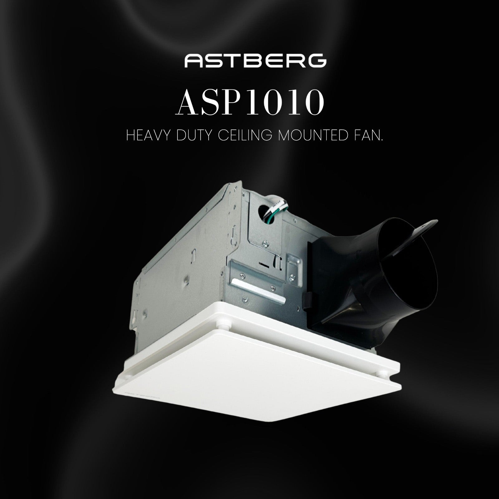 ASTBERG HEAVY DUTY METAL CEILING EXHAUST VENTILATION FAN CASSATE EXHAUST  ASP1010 100MM/4" 200CMH
