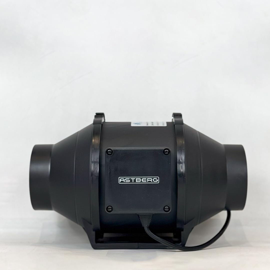 ASTBERG AF100P SILENT MIXFLOW INLINE CIRCULAR DUCT VENTILATION EXHAUST FAN 198CMH 100MM
