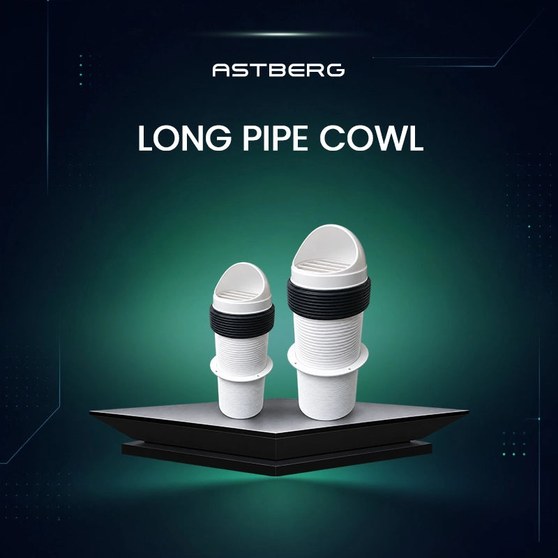 ASTBERG PVC LONG OUTER PIPE COWL 100MM 4" AFM 160/AWC 100