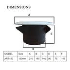 Astberg Rotating Grill Diffuser Ducting Cover/Exhaust Supply Ceiling/Diffuser Exhaust/Pipe Diffuser/Supply Valve/Air Vent/ (150mm/6") - Astberg Ventilation