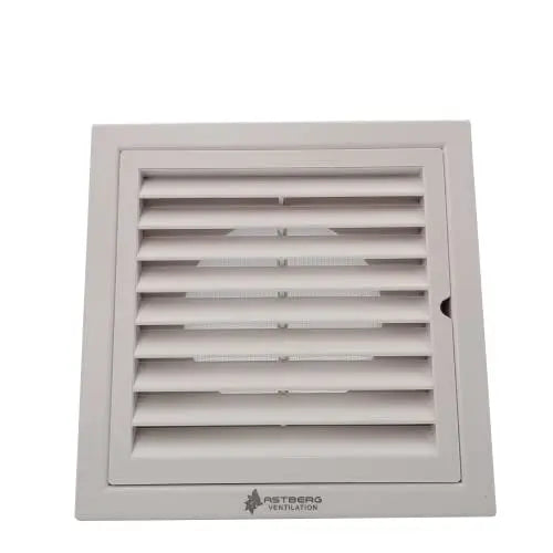 Astberg Outer Grill Abs/Square Grill/Grill With Mesh/Pipe Grill/Chimney Grill/Exhaust Outer Lowers/Vent Cap (100Mm/4, White - Astberg Ventilation