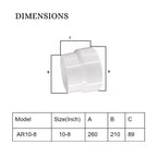 Astberg ABS Reducer/PVC Pipe Reducer/Flexible Pipe Reducer/Pipe Connector/Plastic Pipe Reducer (8"-10") - Astberg Ventilation