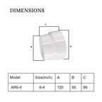 Astberg ABS Reducer/Pvc Pipe Reducer/Flexible Pipe Reducer/Pipe Connector/Plastic Pipe Reducer / (6"-4") - Astberg Ventilation