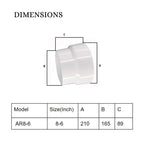 Astberg ABS Reducer Pvc Pipe Reducer/Flexible Pipe Reducer/Pipe Connector/Plastic Pipe Reducer (6"-8") - Astberg Ventilation
