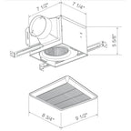 Astberg Heavy Duty Ceiling Mounted Exhaust Fan Metal Asp1001 (100Mm/4) (170Cmh/100Cfm) - Astberg Ventilation
