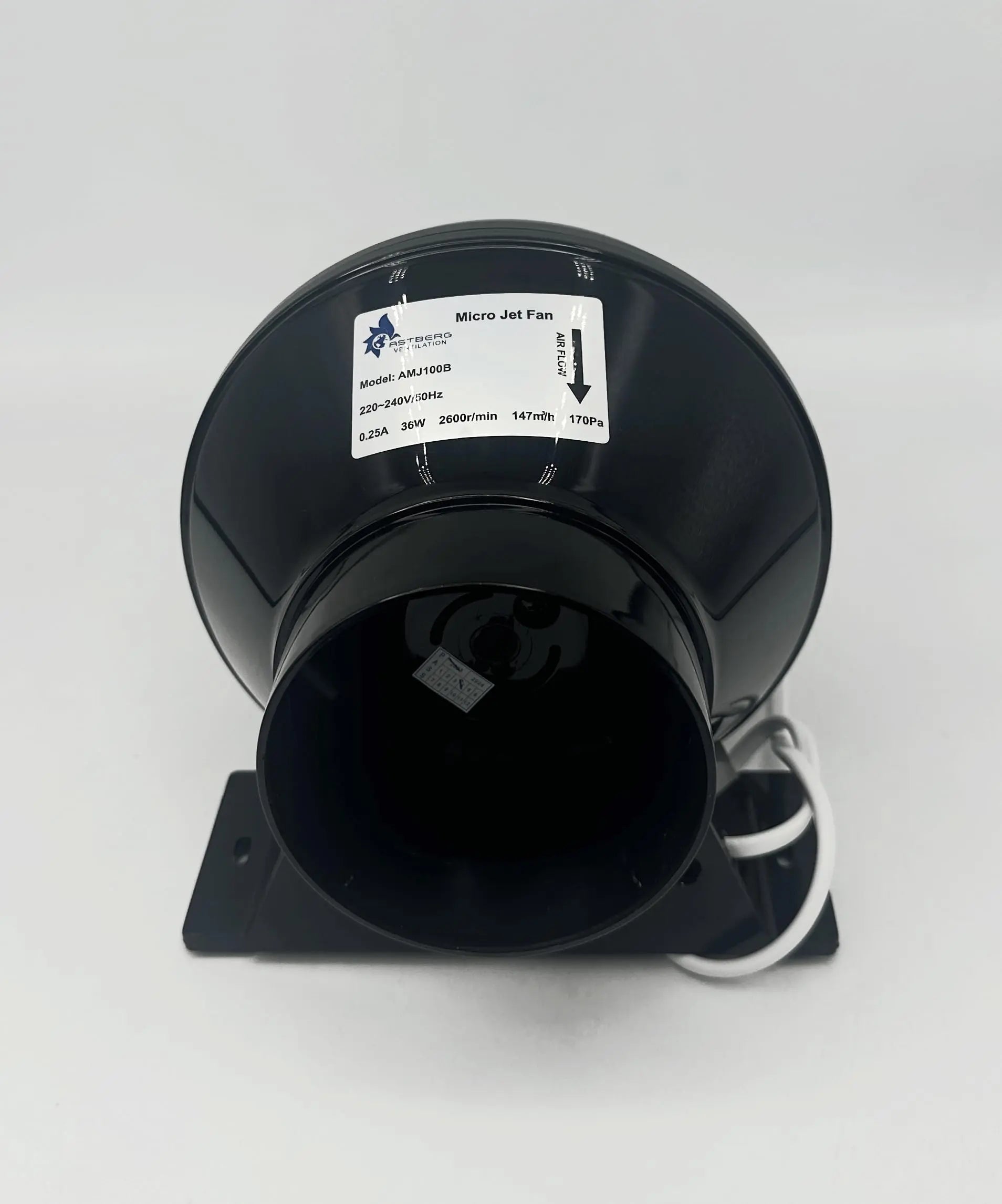 Astberg Micro Jet (100mm/4") (147CMH) (2600RPM) Booster Fan/Silent Mix Flow/Inline Duct Fan/Duct Exhaust/Inline Exhaust/Circular Inline Fan / - Astberg Ventilation