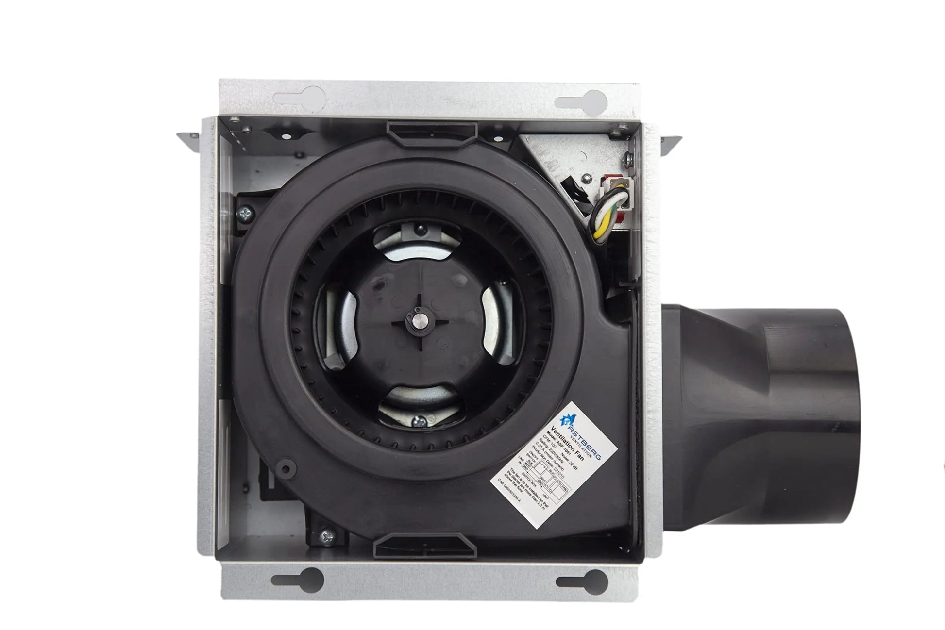 Astberg Heavy Duty Ceiling Mounted Exhaust Fan Metal Asp1001 (100Mm/4) (170Cmh/100Cfm) - Astberg Ventilation