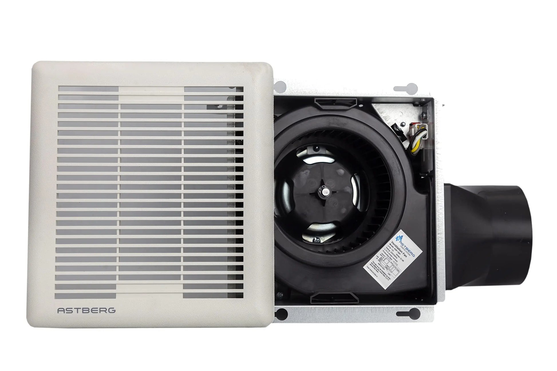 Astberg Heavy Duty Ceiling Mounted Exhaust Fan Metal Asp1001 (100Mm/4) (170Cmh/100Cfm) - Astberg Ventilation